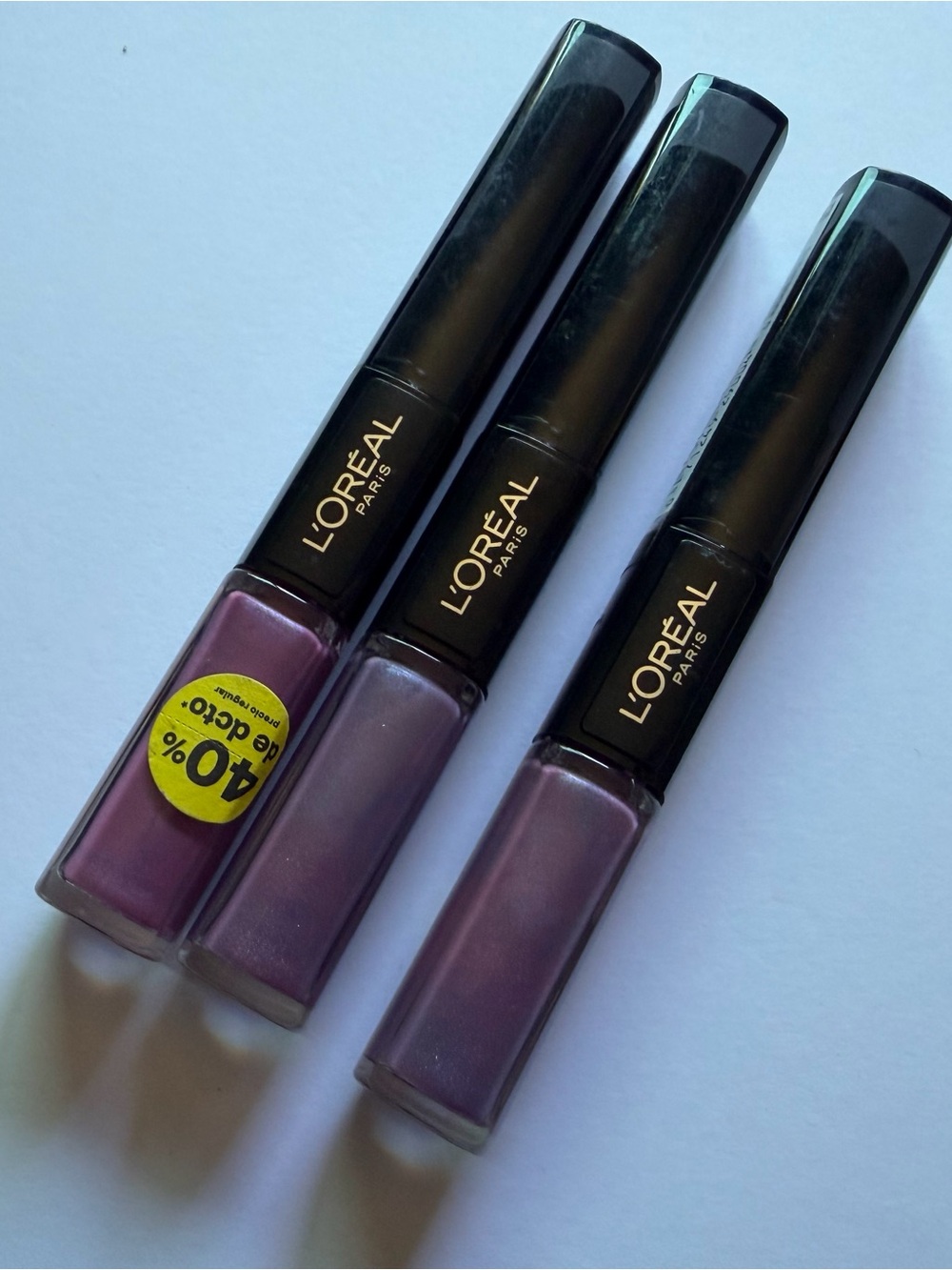 3 L'Oreal Infallible Lipstick 105 Lilac Infinite Pro Last 2 Step Lot Of 3 Sealed